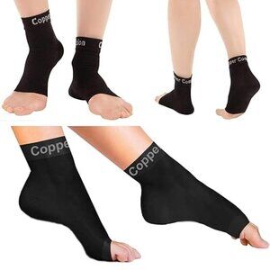 DG-44 Copper Compression Size M Foot Sleeves Ankle Support Brace Socks - Day / N